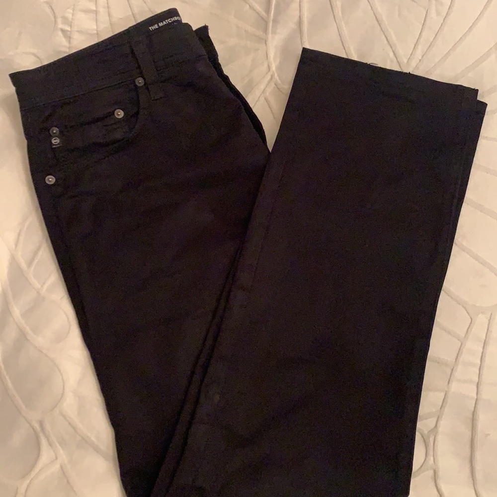 AG Matchbox Slim Straight Black Jeans